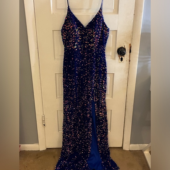 Royal Blue Dillards Dresses Dillards Blue Prom Dress Ball Gown Royal Blue  Prom Dresses